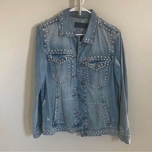 BlankNYC Studded & Rhinestone Jean Jacket - Size Small